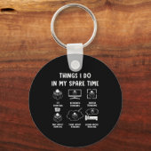 Things I Do In My Spare Time Bowling Bowler  Sleutelhanger (Voorkant)