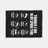 Things I Do In My Spare Time Bunnies Rabbit  Fleece Deken (Voorkant (Horizontaal))