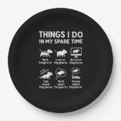 Things I Do In My Spare Time Capybara Funny Papieren Bordje (Voorkant)