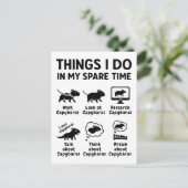 Things I Do In My Spare Time Capybara Funny Pet Briefkaart (Staand voorkant)