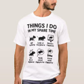 Things I Do In My Spare Time Capybara Funny Pet T-shirt (Voorkant)