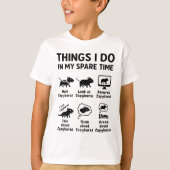 Things I Do In My Spare Time Capybara Funny Pet T-shirt (Voorkant)