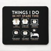 Things I Do In My Spare Time Chipmunk Lover Funny Muismat (Voorkant)