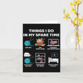 Things I Do In My Spare Time Crochet Knitting Funn Kaart (Gele Bloem)