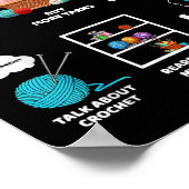 Things I Do In My Spare Time Crochet Knitting Funn Poster (Hoek)