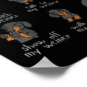 Things I Do In My Spare Time Dachshund Cute Weiner Poster (Hoek)