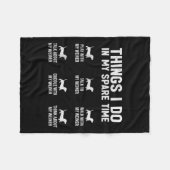 Things I Do In My Spare Time Dachshund Wiener Dog  Fleece Deken (Voorkant (Horizontaal))