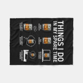 Things I Do In My Spare Time Drink Bourbon Whiskey Fleece Deken (Voorkant (Horizontaal))