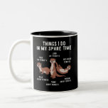 Things I Do In My Spare Time Ferrets Tweekleurige Koffiemok<br><div class="desc">Things I Do In My Spare Time Ferrets</div>