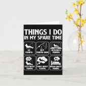 Things I Do In My Spare Time Fishing Boys Funny Fi Kaart (Gele Bloem)