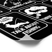 Things I Do In My Spare Time Fishing Boys Funny Fi Poster (Hoek)