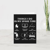 Things I Do In My Spare Time Fishing Funny  Kaart (Voorkant)