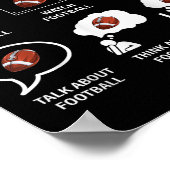 Things I Do In My Spare Time Football Lover Funny  Poster (Hoek)