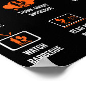 Things I Do In My Spare Time Funny Barbeque Grill  Poster (Hoek)