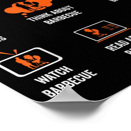 Things I Do In My Spare Time Funny Barbeque Grill  Poster (Hoek)