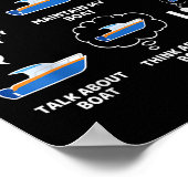 Things I Do In My Spare Time Funny Boating Boat En Poster (Hoek)