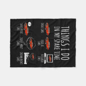 Things I Do In My Spare Time Funny Car Enthusiast  Fleece Deken (Voorkant (Horizontaal))