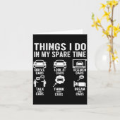 Things I Do In My Spare Time Funny Car Enthusiast  Kaart (Gele Bloem)