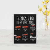 Things I Do In My Spare Time Funny Car Enthusiast  Kaart (Gele Bloem)