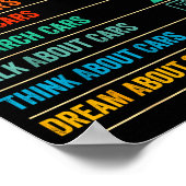 Things I Do In My Spare Time Funny Car Lovers Poster (Hoek)