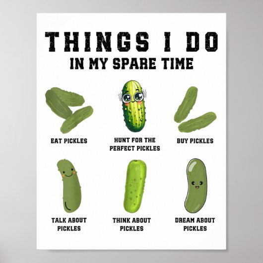 Things I Do In My Spare Time Funny Ckles Poster (Voorkant)