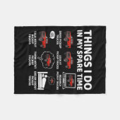 Things I Do In My Spare Time Funny Ckup Truck Love Fleece Deken (Voorkant (Horizontaal))