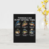 Things I Do In My Spare Time Funny Fishing Kaart (Gele Bloem)