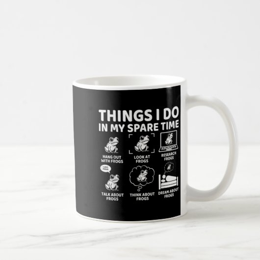 Things I Do In My Spare Time Funny Frog Lover  Koffiemok (Rechts)