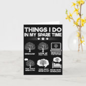 Things I Do In My Spare Time Funny Genealogy  Kaart (Gele Bloem)