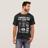 Things I Do In My Spare Time Funny Genealogy  T-shirt (Voorkant volledig)