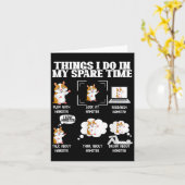 Things I Do In My Spare Time Funny Hamster Pet Lov Kaart (Gele Bloem)