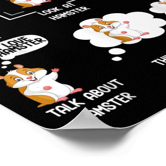 Things I Do In My Spare Time Funny Hamster Pet Lov Poster (Hoek)