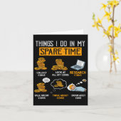 Things I Do In My Spare Time Funny Numismatics Coi Kaart (Gele Bloem)