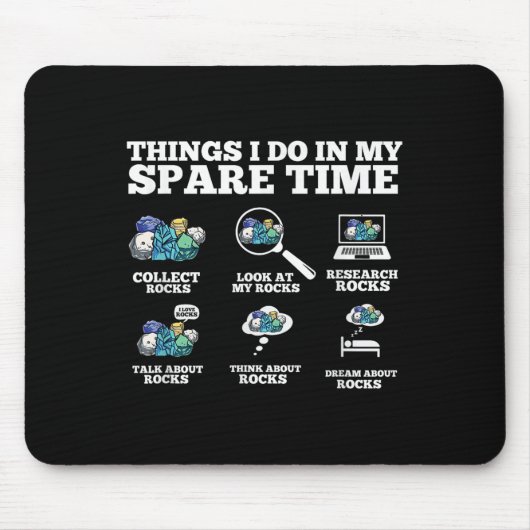 Things I Do In My Spare Time - Funny Rock Collecto Muismat (Voorkant)