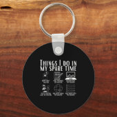 Things I Do In My Spare Time Funny Travel Adventur Sleutelhanger (Voorkant)