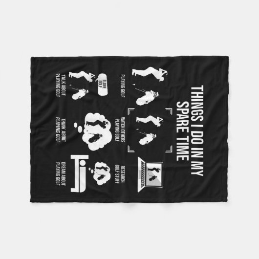 Things I Do In My Spare Time, Golf Player  Fleece Deken (Voorkant (Horizontaal))