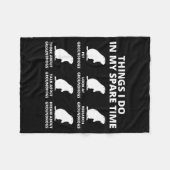 Things I Do In My Spare Time Groundhog Animal Love Fleece Deken (Voorkant (Horizontaal))