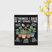 Things I Do In My Spare Time Houseplant Gardening  Kaart (Gele Bloem)