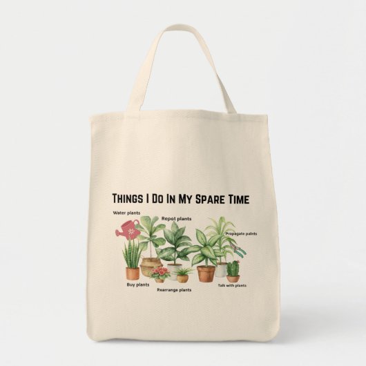 Things I Do In My Spare Time, Plant Mom Gift   Tote Bag (Voorkant)