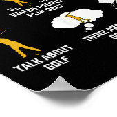 Things I Do In My Spare Time Play Golf  Poster (Hoek)