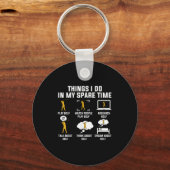 Things I Do In My Spare Time Play Golf  Sleutelhanger (Voorkant)