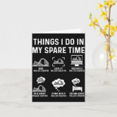 Things I Do In My Spare Time Roller Coaster Fan De Kaart (Gele Bloem)