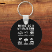 Things I Do In My Spare Time Roller Coaster Fan De Sleutelhanger (Voorkant)