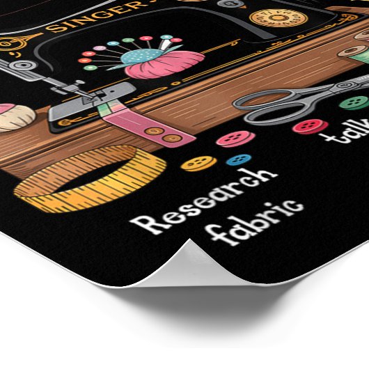 Things I Do In My Spare Time Sewing Machine Quilti Poster (Hoek)