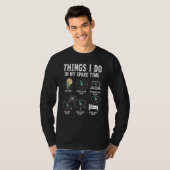 Things I Do In My Spare Time Skiing Skier  Ski T-shirt (Voorkant volledig)