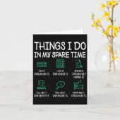 Things I Do In My Spare Time Spreadsheets Accounta Kaart (Gele Bloem)