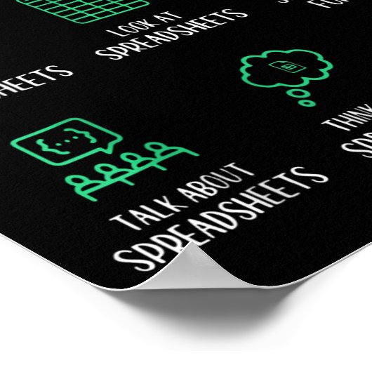 Things I Do In My Spare Time Spreadsheets Accounta Poster (Hoek)