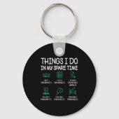 Things I Do In My Spare Time Spreadsheets Accounta Sleutelhanger (Voorkant)