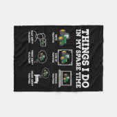 Things I Do In My Spare Time Tractor Funny Farmers Fleece Deken (Voorkant (Horizontaal))