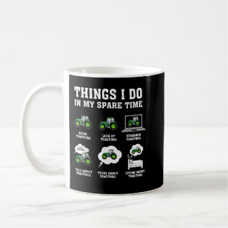things i do in my spare time tractor Green Funny F Koffiemok